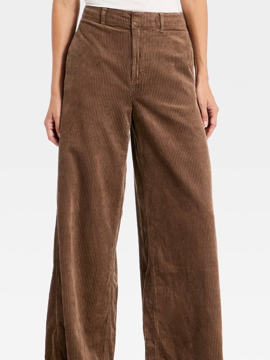 Universal Thread Pants - Universal Thread Wide-Leg Corduroy Pants in Brown